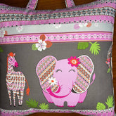 Reading Pillow - Travel Pocket Pillow - Pink Jungle - Lake Wind Studio
